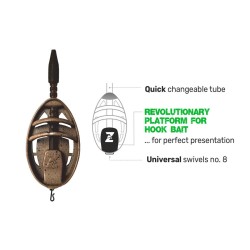 Ensemble d'amorceurs ZFISH Method Feeder ZFX 20, 30 g + moule