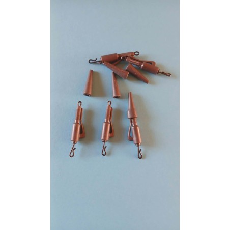 Clip Plomb Quick Change Hybrid MTBilles - Lot de 5 (Marron/Vert)