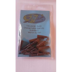 Clip Plomb Quick Change Hybrid MTBilles - Lot de 5 (Marron/Vert)