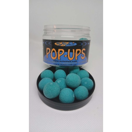 Pop Ups Fish & Crab Bleues 12/15mm - Bouillettes Flottantes Carpe mtbilles