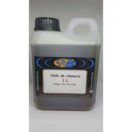Huile de Chènevis Pure - Attractant Pêche Carpe & Coup | 1L & 5L Mtbilles